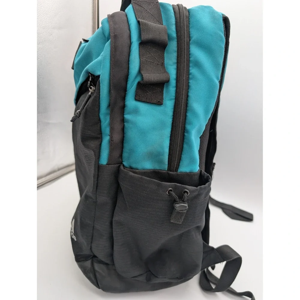 Adidas Backpack Teal Black Colorblock Sport School Bag Ripstop Base Mens Womens